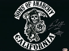CHARLIE HUNNAM SIGNED JAX TELLER SONS OF ANARCHY 16x12 PHOTO (ACG CERT AG16691)-1