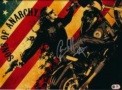 CHARLIE HUNNAM SIGNED JAX TELLER SONS OF ANARCHY 16x12 PHOTO (ACG CERT AG16690)-1