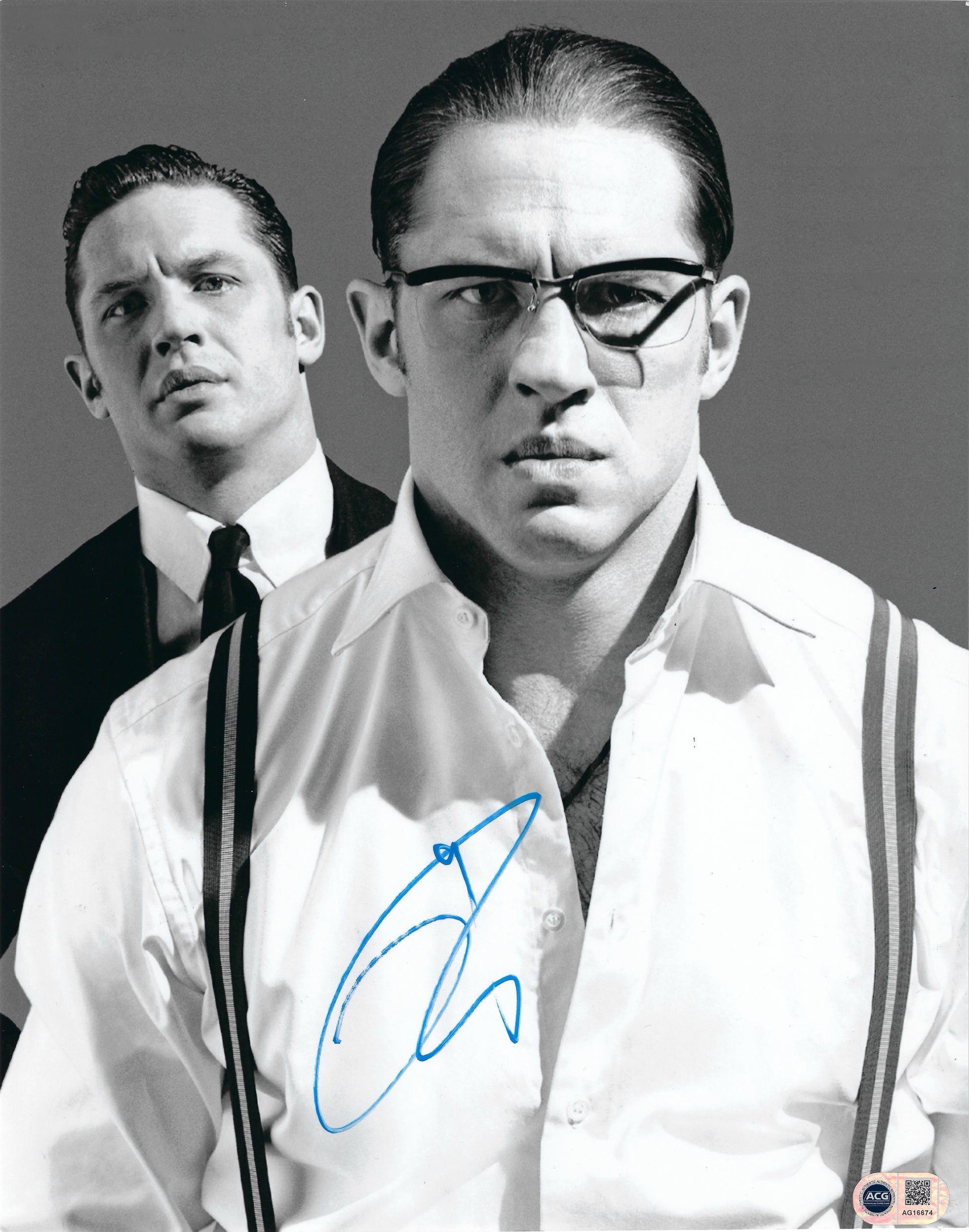 TOM HARDY SIGNED LEGEND 14x11 PHOTO (ACG CERT AG16674)-1