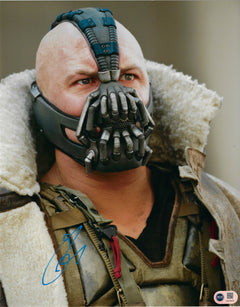 TOM HARDY SIGNED BANE BATMAN 14x11 PHOTO (ACG CERT AG16660)-1