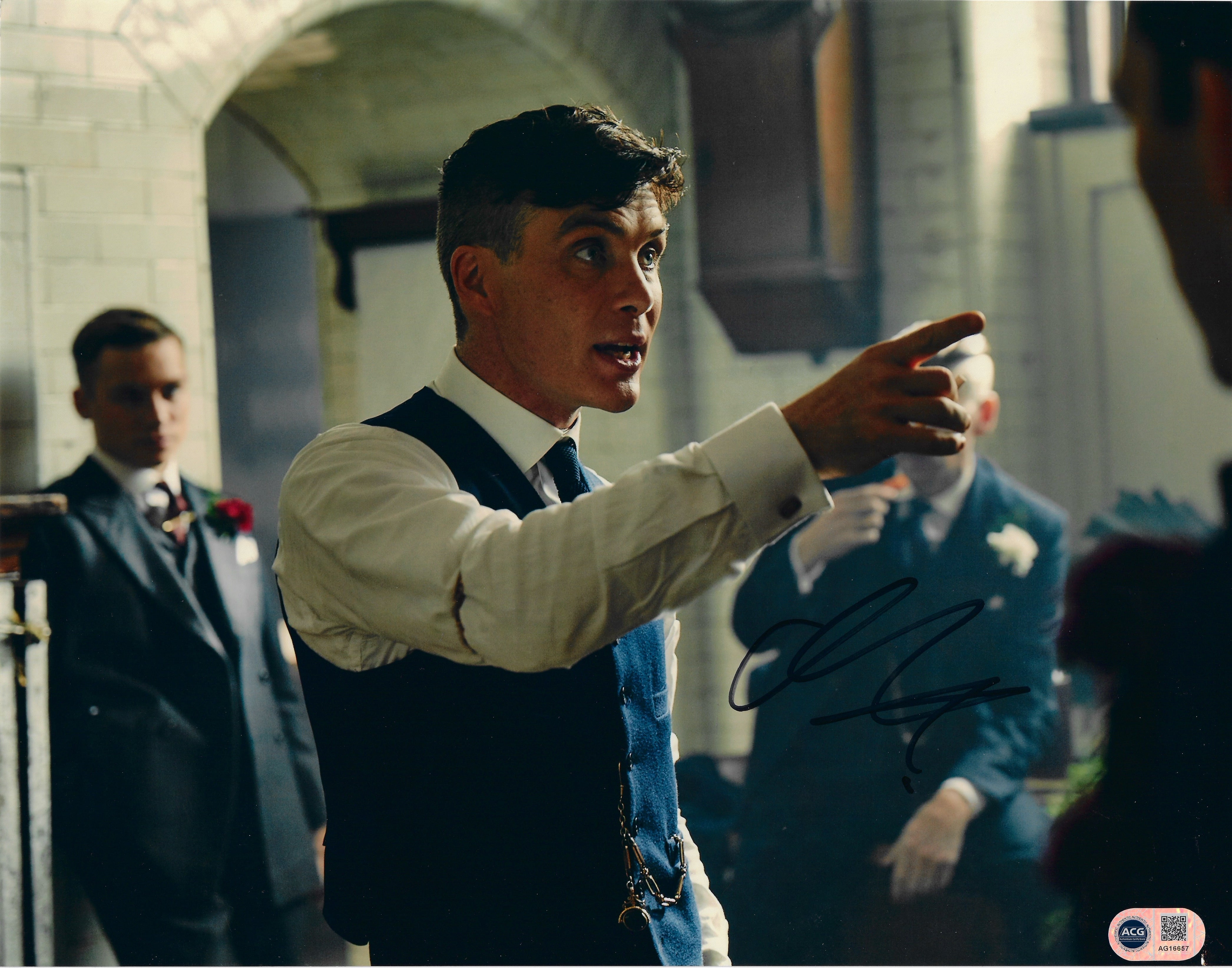 CILLIAN MURPHY SIGNED PEAKY BLINDERS 14x11 PHOTO (ACG CERT AG16657)