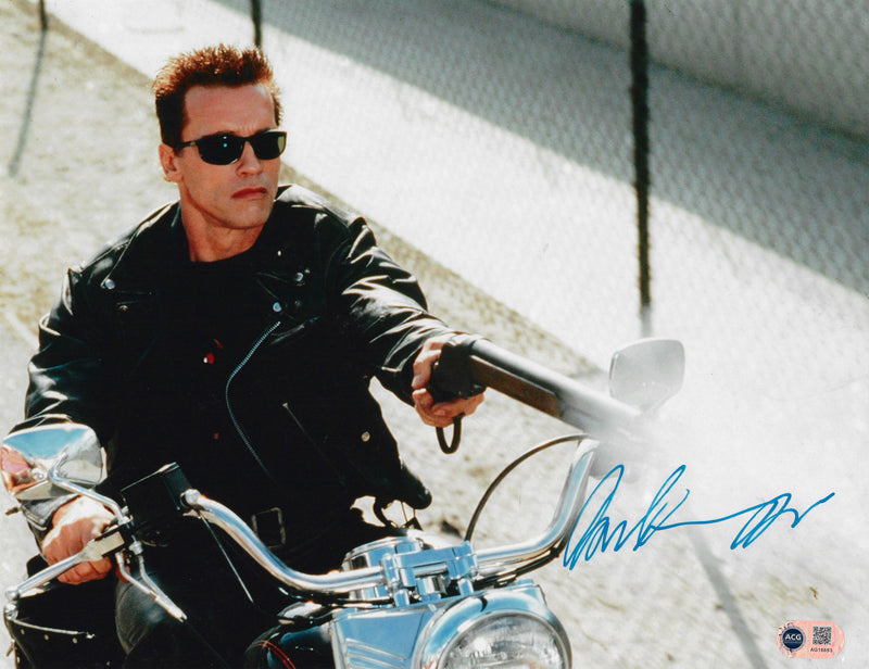 ARNOLD SCHWARZENEGGER SIGNED TERMINATOR 14x11 PHOTO (ACG CERT AG16653)-1