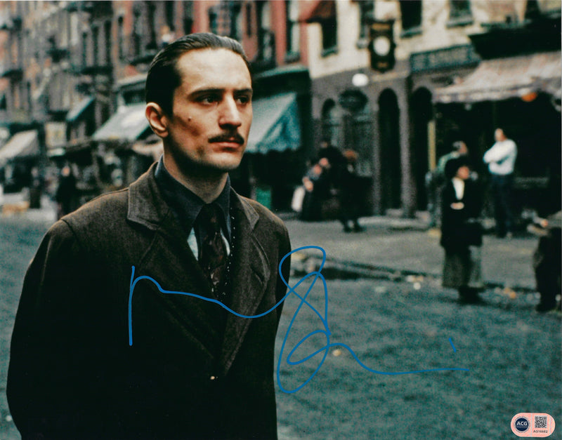 ROBERT DE NIRO SIGNED GODFATHER VITO CORLEONE 14x11 PHOTO (ACG CERT AG16652)-1