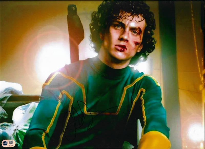 AARON TAYLOR JOHNSON SIGNED 16x12 KICK-ASS PHOTO (ACG CERT AG16553)-1
