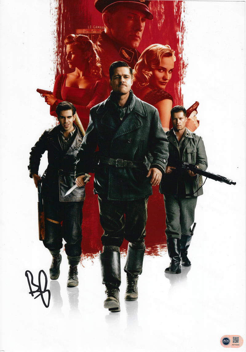 BRAD PITT SIGNED INGLORIOUS BASTERDS 16x12 PHOTO (ACG CERT AG16550)-1