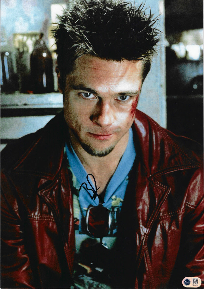 BRAD PITT SIGNED FIGHT CLUB 16x12 PHOTO (ACG CERT AG16546)-1