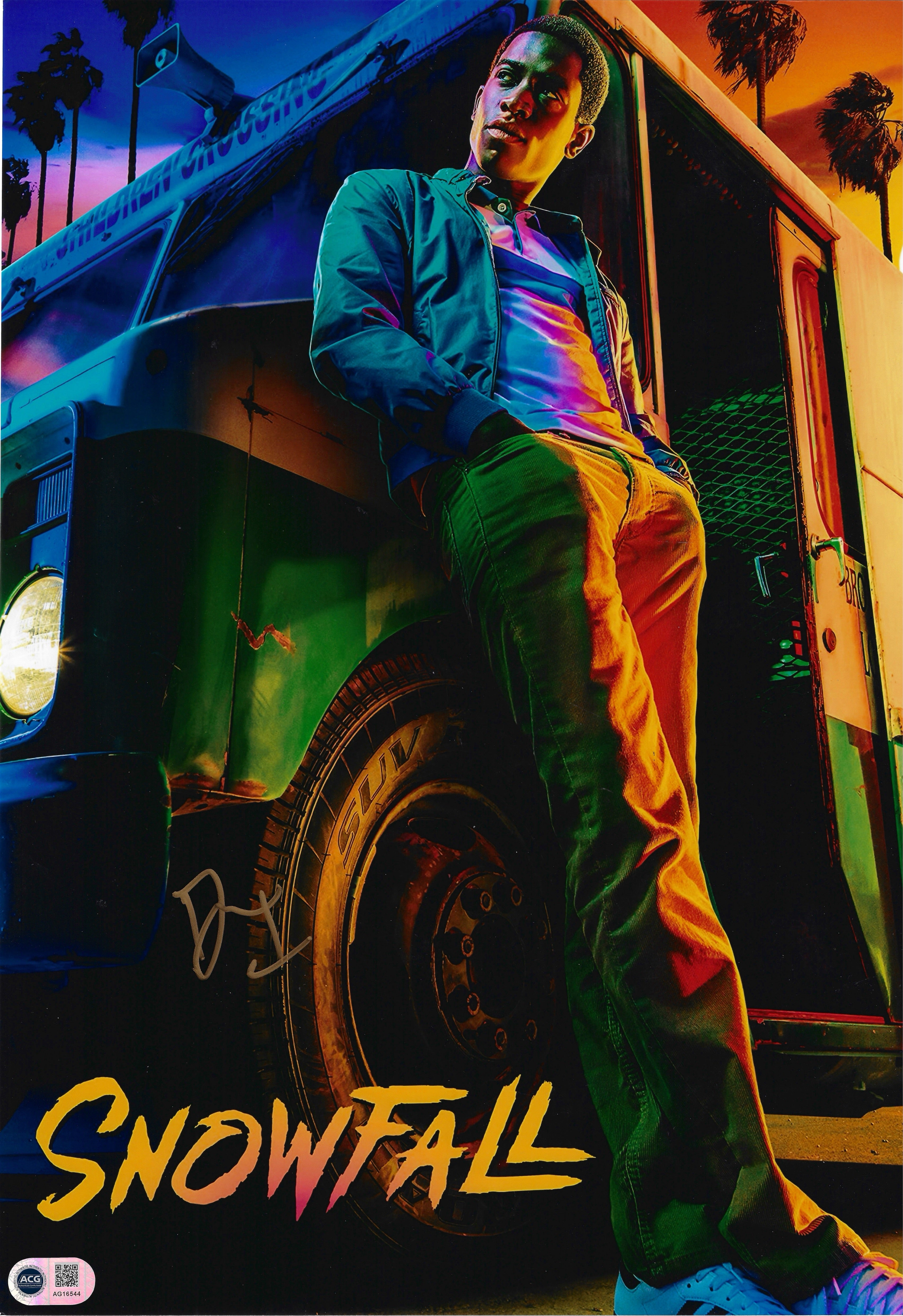 DAMSON IDRIS SIGNED SNOWFALL 16x12 PHOTO (ACG CERT AG16544)