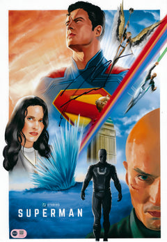 DAVID CORENSWET SIGNED SUPERMAN 16x12 PHOTO (ACG CERT AG16542)-1