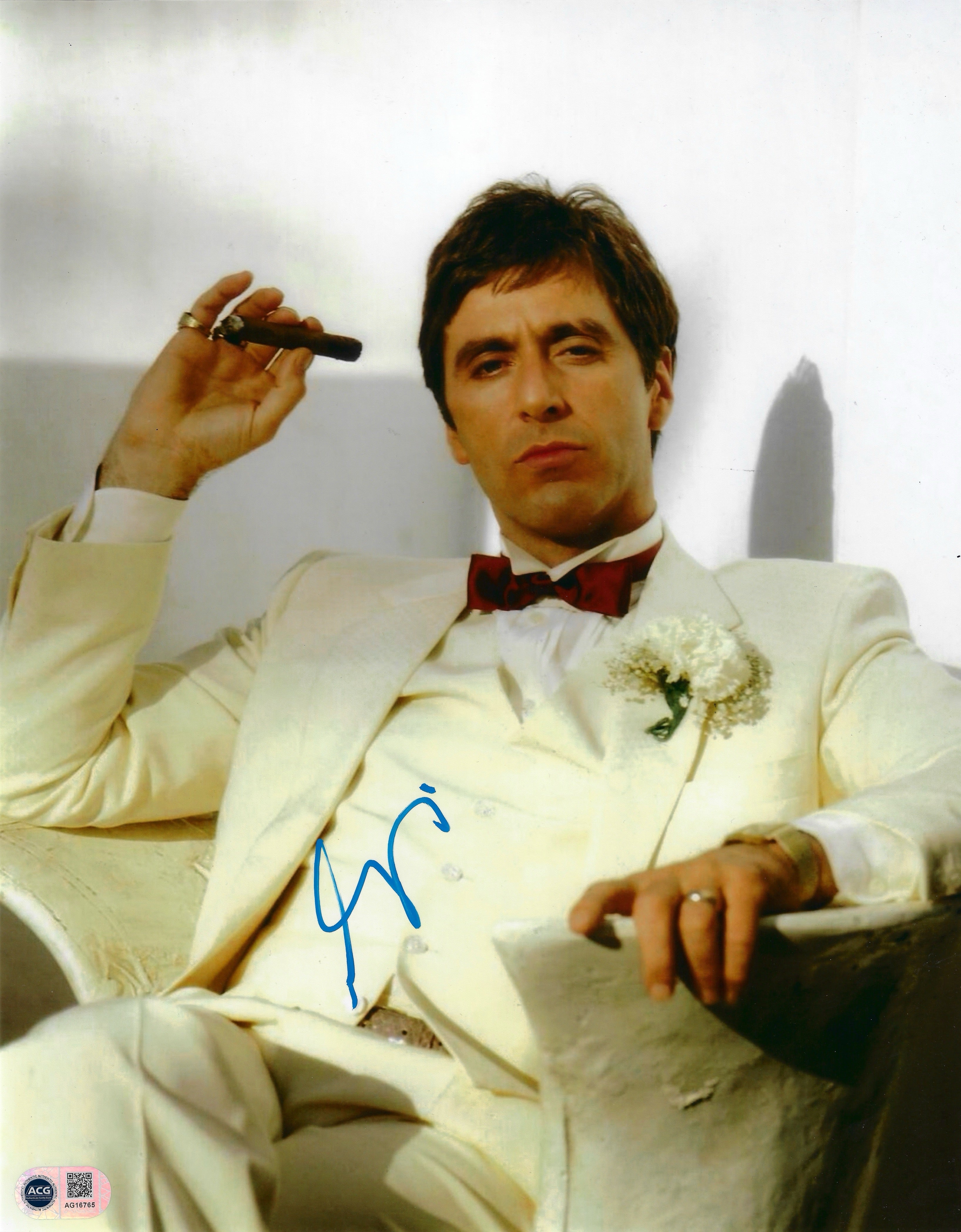 AL PACINO SIGNED SCARFACE TONY MONTANA 14x11 PHOTO (ACG CERT AG16765)