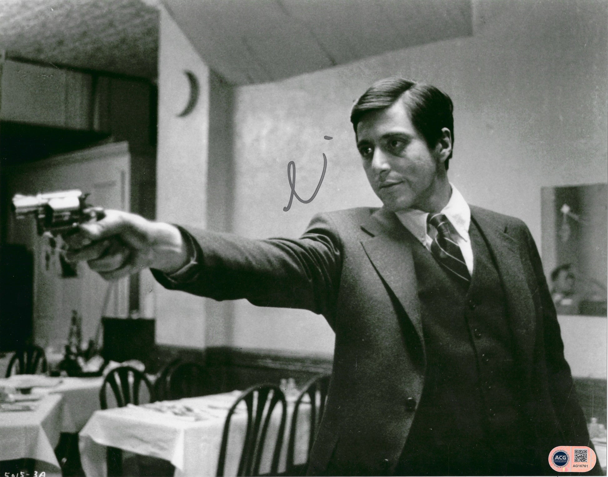 AL PACINO SIGNED THE GODFATHER MICHAEL CORLEONE 14x11 PHOTO (ACG CERT AG16761)-1