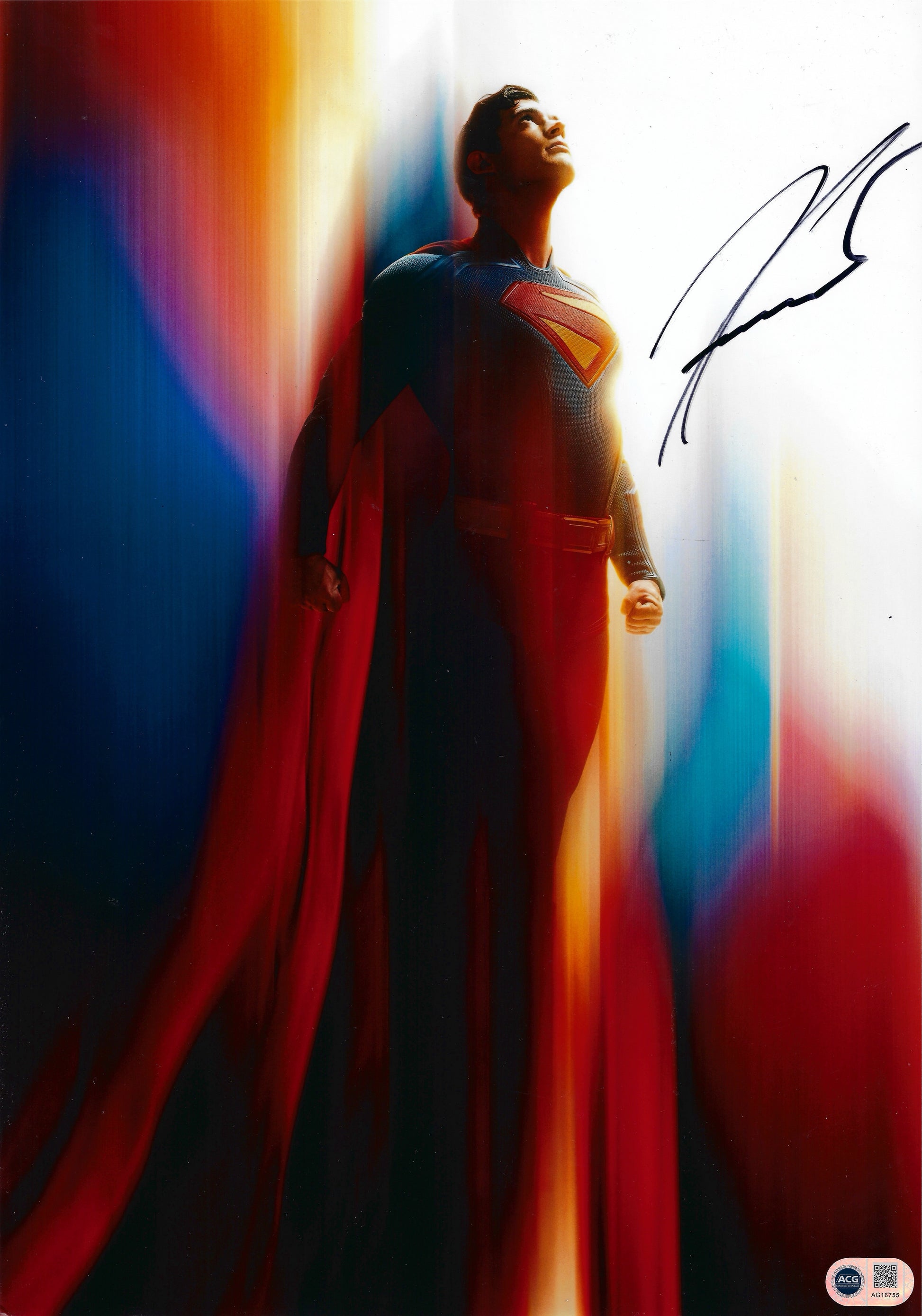 DAVID CORENSWET SIGNED SUPERMAN 16x12 PHOTO (ACG CERT AG16755)-1