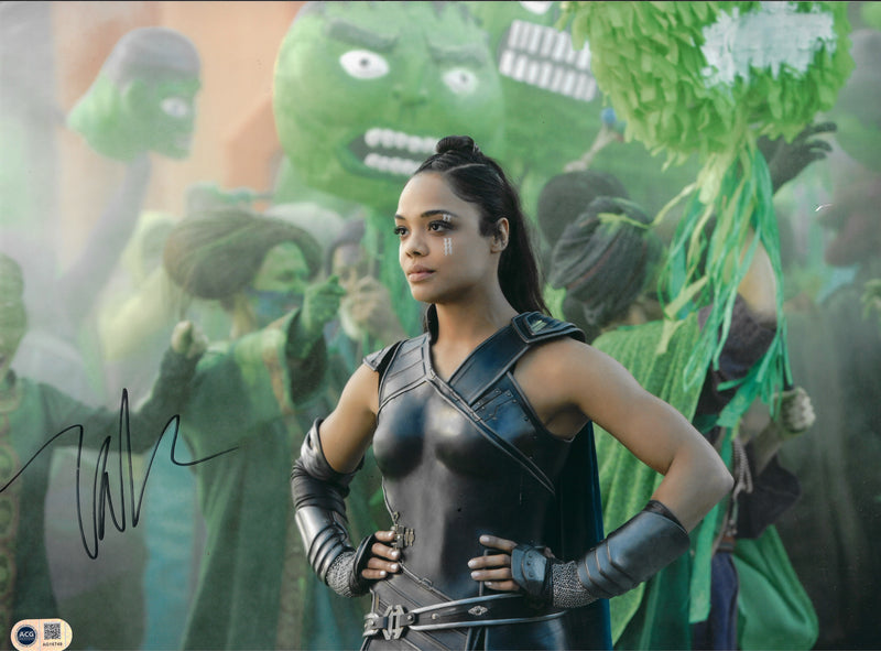 TESSA THOMPSON SIGNED VALKYRIE THOR RAGNAROK 16x12 PHOTO (ACG CERT AG16749)-1