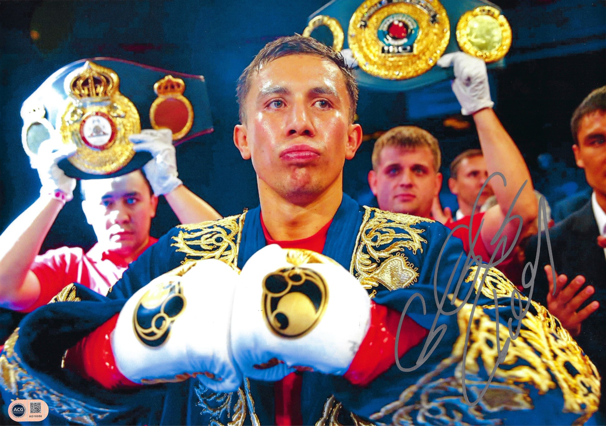 GENNADY GOLOVKIN SIGNED 16x12 BOXING CHAMPION PHOTO (ACG CERT AG16956)-1