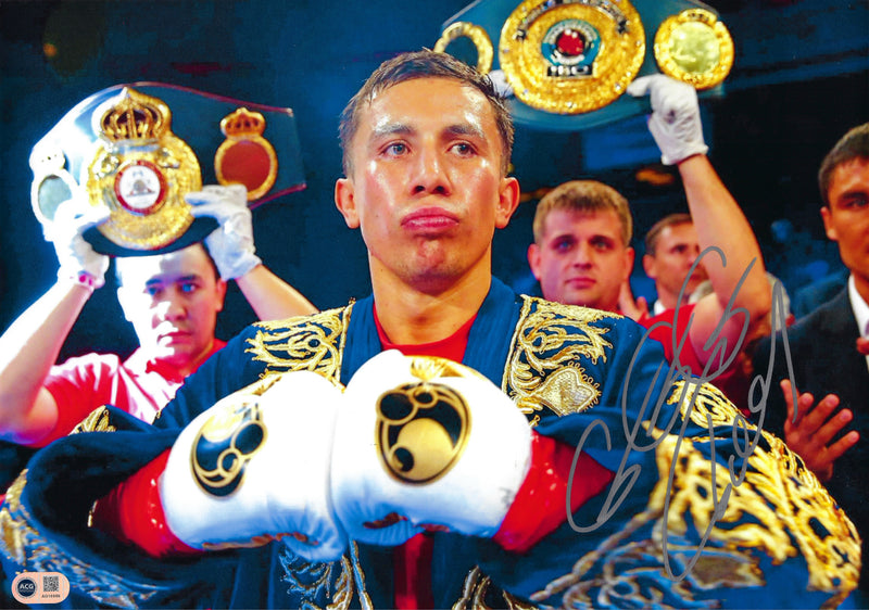 GENNADY GOLOVKIN SIGNED 16x12 BOXING CHAMPION PHOTO (ACG CERT AG16956)-1