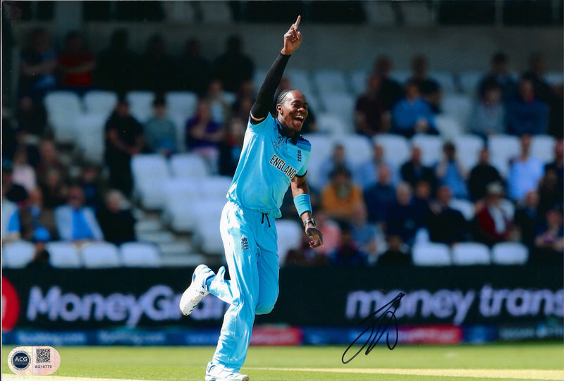 JOFRA ARCHER ENGLAND CRICKET 12x8 WORLD CUP 2019 PHOTO (ACG CERT AG16779)-1