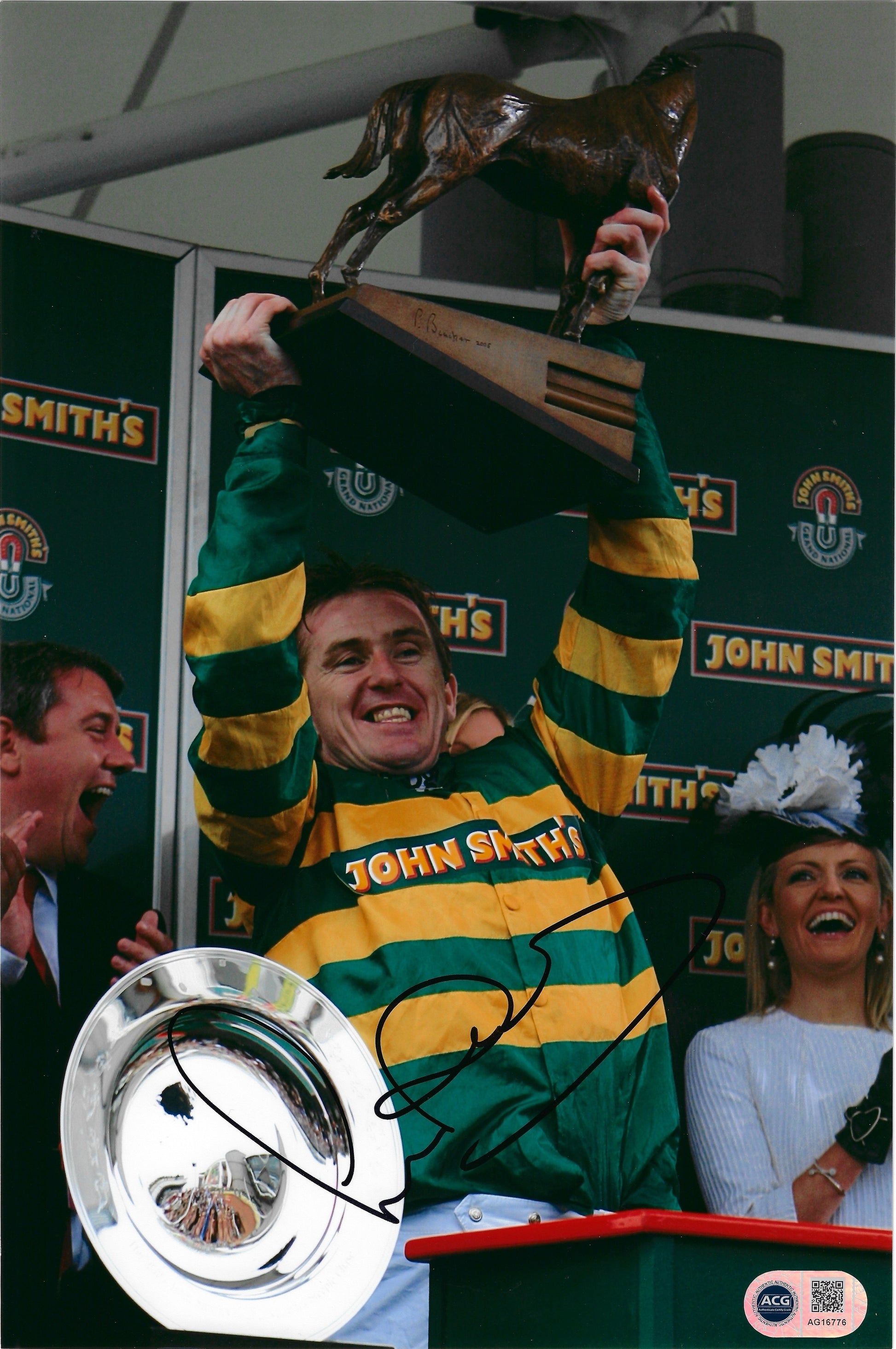TONY AP MCCOY SIGNED GRAND NATIONAL WINNER 12X8 PHOTO (ACG CERT AG16776)-1