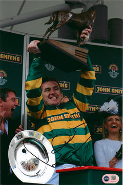 TONY AP MCCOY SIGNED GRAND NATIONAL WINNER 12X8 PHOTO (ACG CERT AG16776)-1