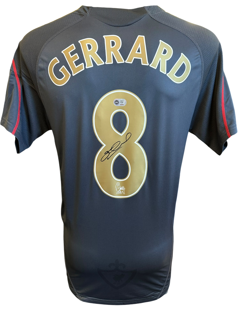 STEVEN GERRARD SIGNED LIVERPOOL FC 2009/10 AWAY SHIRT (ACG CERT AG135930)-1