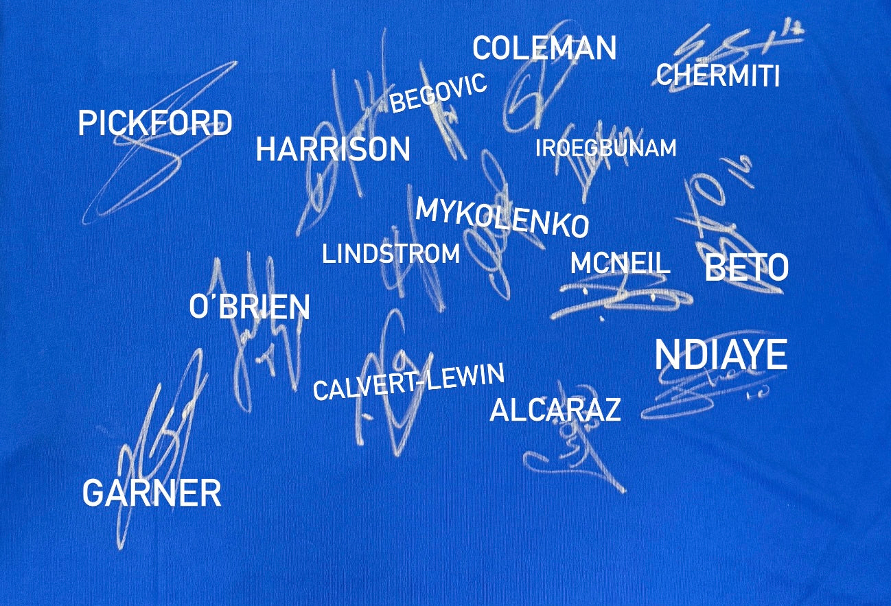 EVERTON FC SQUAD SIGNED GOODISON 25 2024/25 HOME SHIRT (ACG CERT AG19320)-2