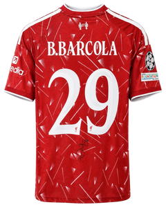 BRADLEY BARCOLA SIGNED LIVERPOOL FC UCL 26/27 HOME SHIRT (ACG CERT)-1
