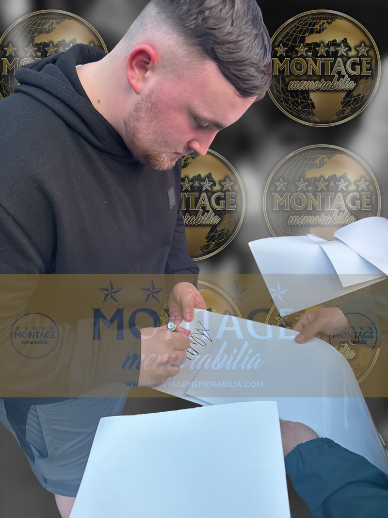 LUKE THE NUKE LITTLER SIGNED PREMIER LEAGUE CHAMPION 12x8 (ACG CERT AG18858)-3