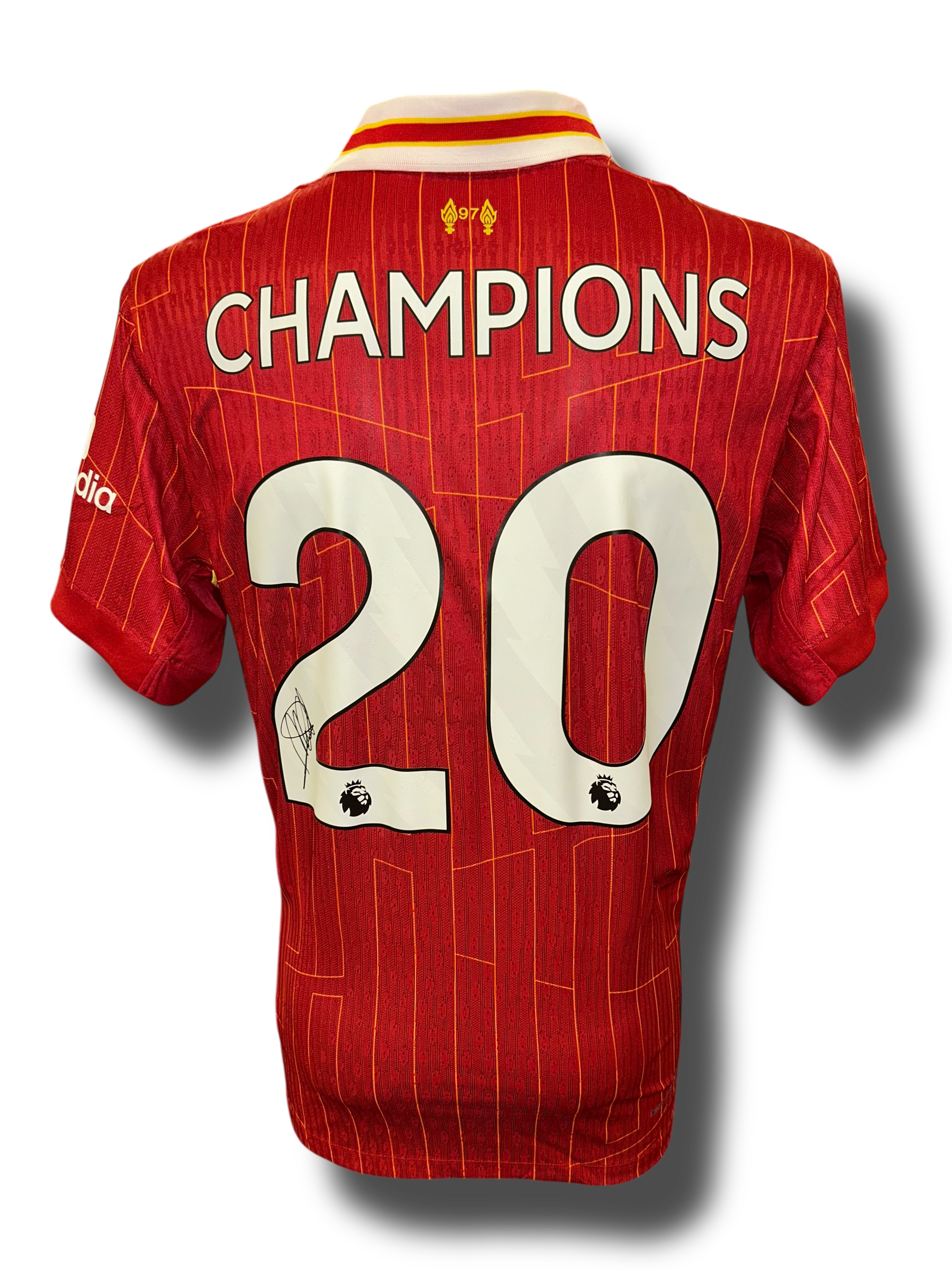 ARNE SLOT SIGNED LIVERPOOL FC 24/25 PL CHAMPIONS HOME SHIRT 2 (AFTAL COA)-1