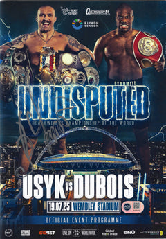 OLEKSANDR USYK SIGNED USYK DUBOIS UNDISPUTED PROGRAMME (ACG CERT AG25423)-1
