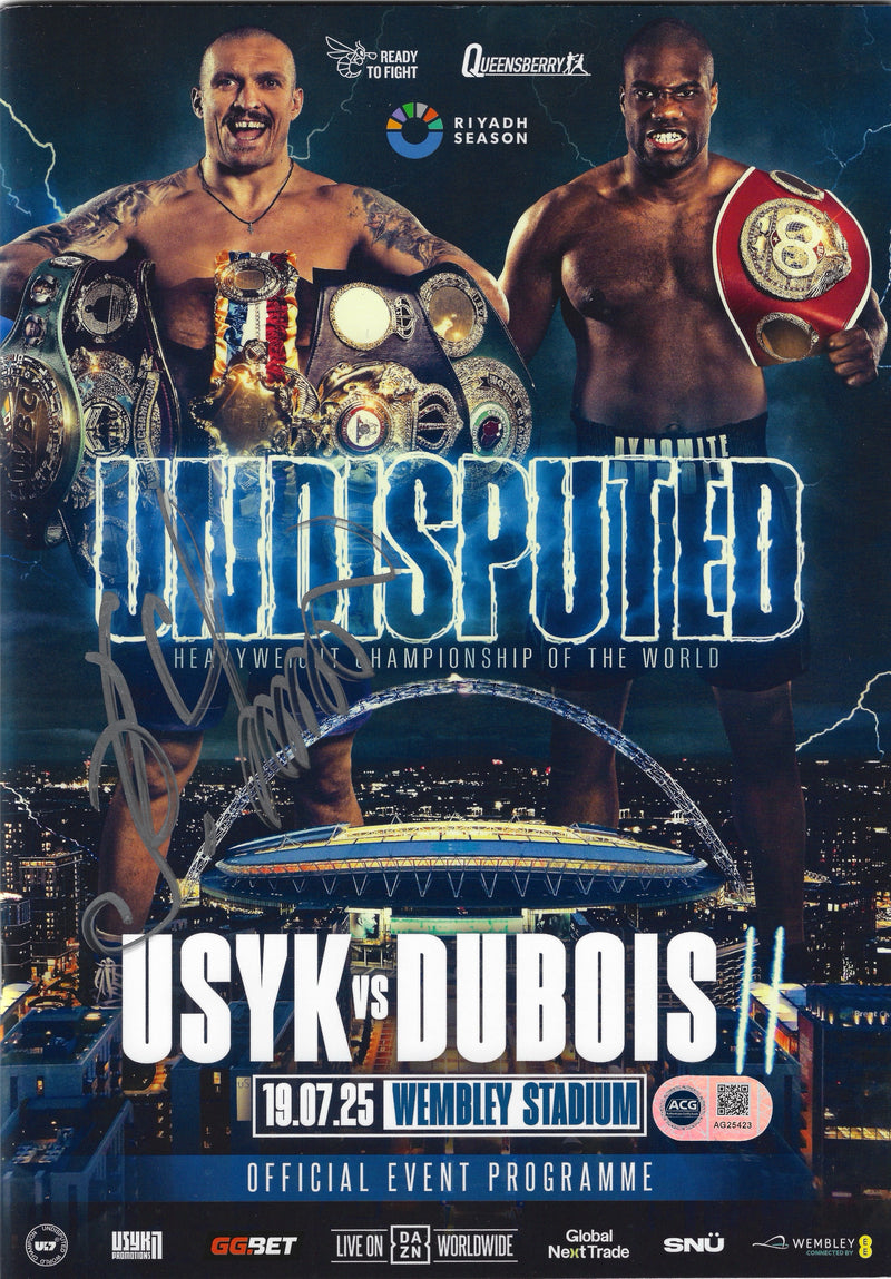 OLEKSANDR USYK SIGNED USYK DUBOIS UNDISPUTED PROGRAMME (ACG CERT AG25423)-1