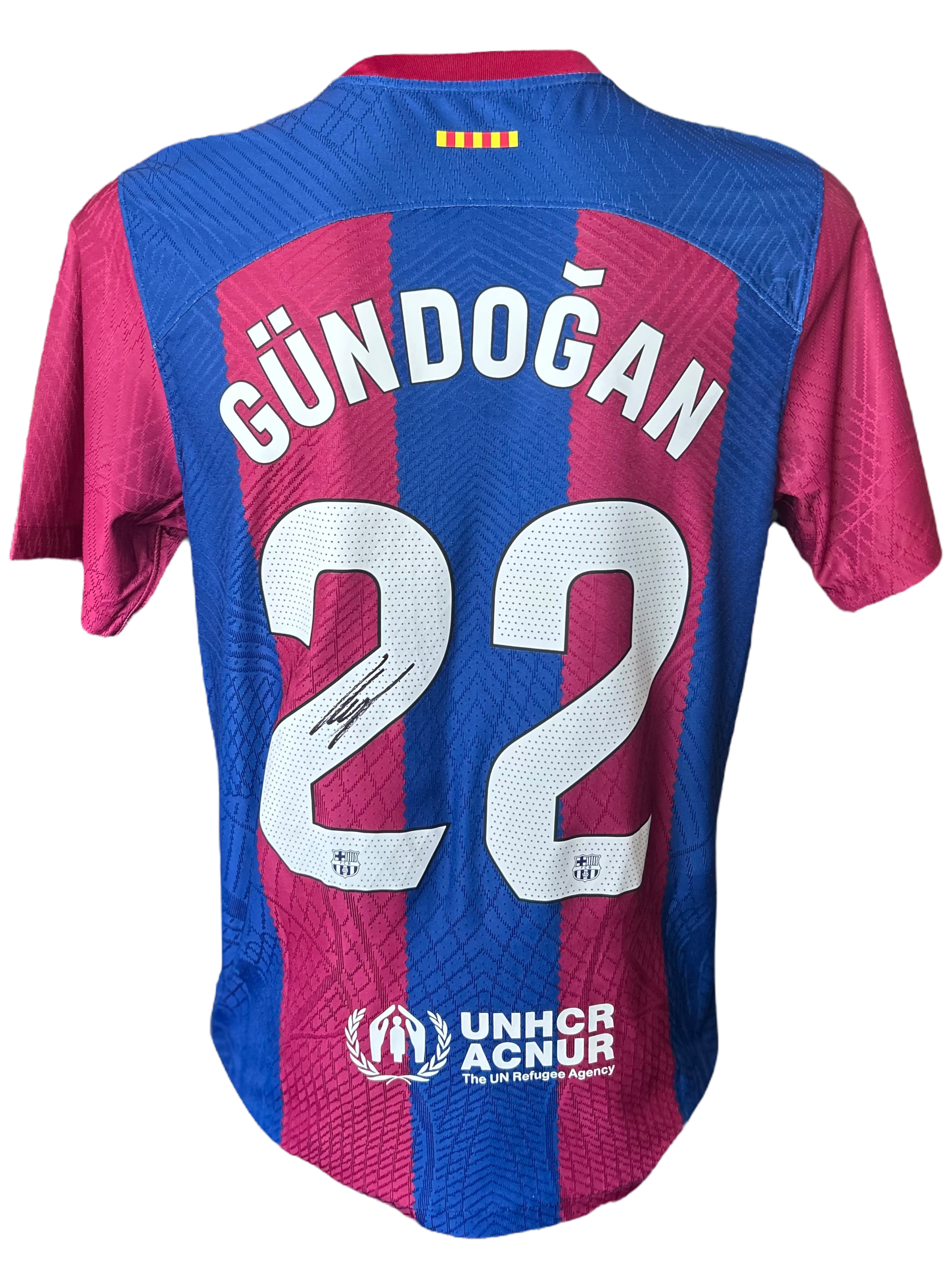 ILKAY GUNDOGAN SIGNED FC BARCELONA 2023/24 HOME SHIRT (AFTAL COA)