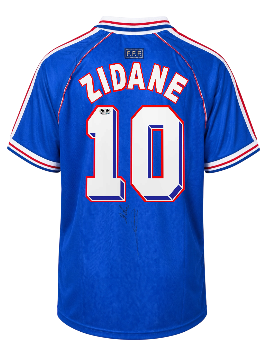 ZINEDINE ZIDANE SIGNED FRANCE 1998/00 HOME SHIRT (ACG CERT AG135551)