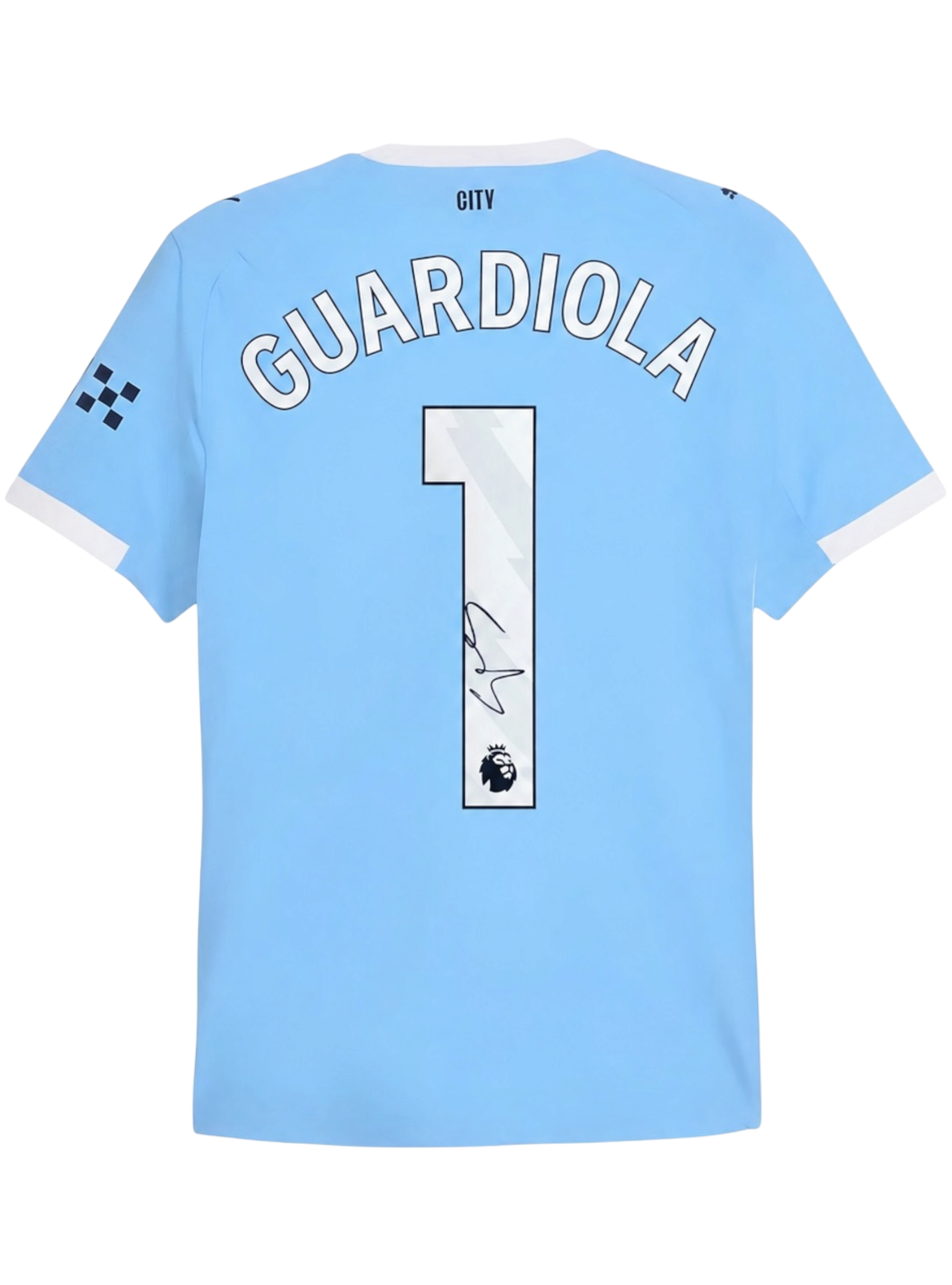 PEP GUARDIOLA SIGNED 2025/26 MANCHESTER CITY HOME SHIRT (ACG CERT AG19115