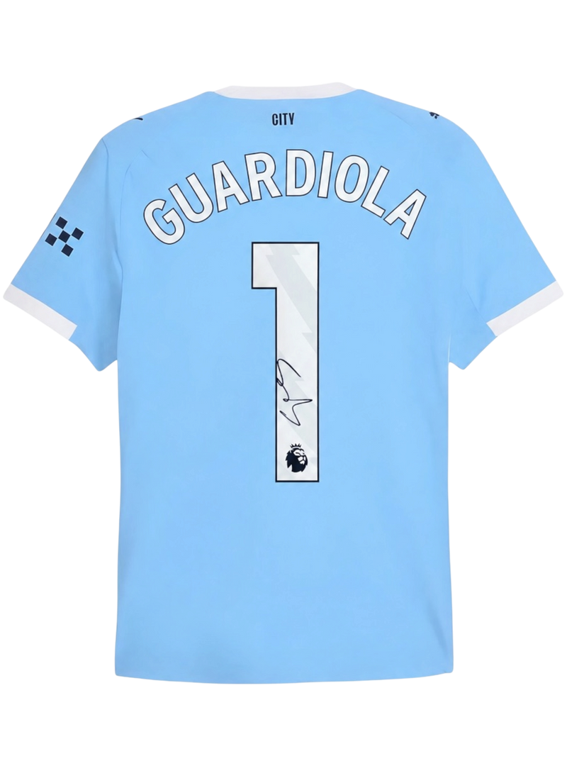 PEP GUARDIOLA SIGNED 2025/26 MANCHESTER CITY HOME SHIRT (ACG CERT AG19145)-1