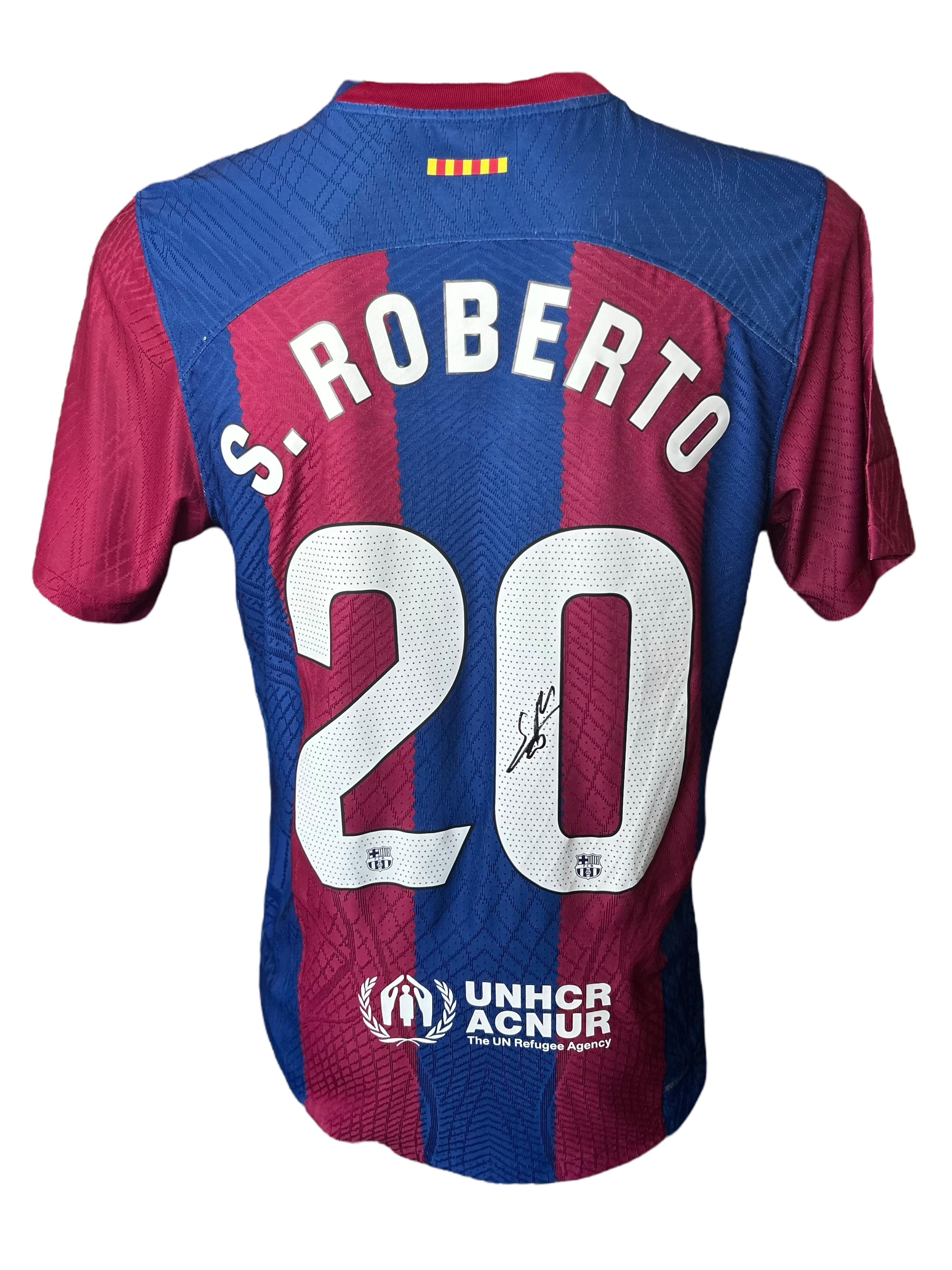 SERGI ROBERTO SIGNED FC BARCELONA 2023/24 HOME SHIRT (AFTAL COA)