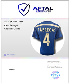 CESC FABREGAS SIGNED CHELSEA FC 2014/15 HOME SHIRT (AFTAL AUTHENTICATED)-2