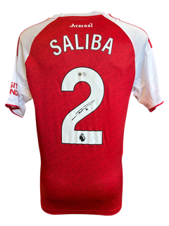 WILLIAM SALIBA SIGNED ARSENAL FC 2025/26 HOME SHIRT (ACG CERT AG19110)-1