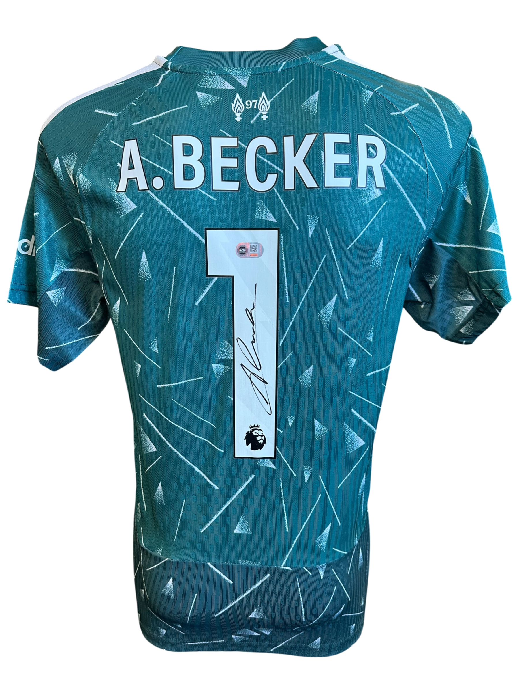 ALISSON BECKER SIGNED 2026/27 LIVERPOOL FC GOALKEEPER SHIRT (ACG CERT AG135929)-1