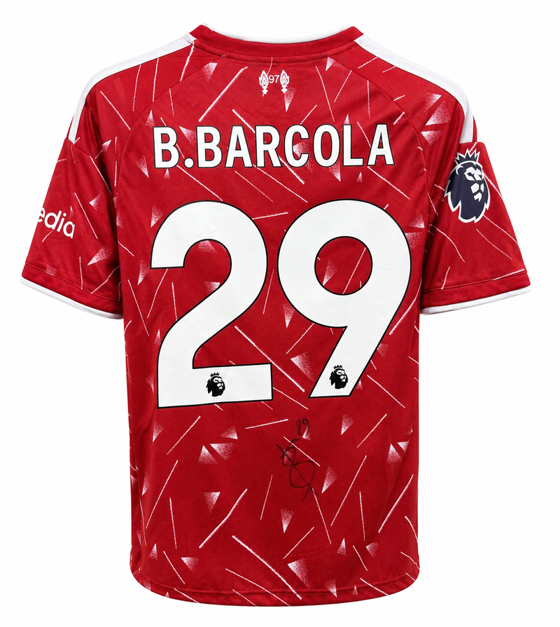 BRADLEY BARCOLA SIGNED LIVERPOOL FC 26/27 HOME SHIRT (ACG CERT)-1