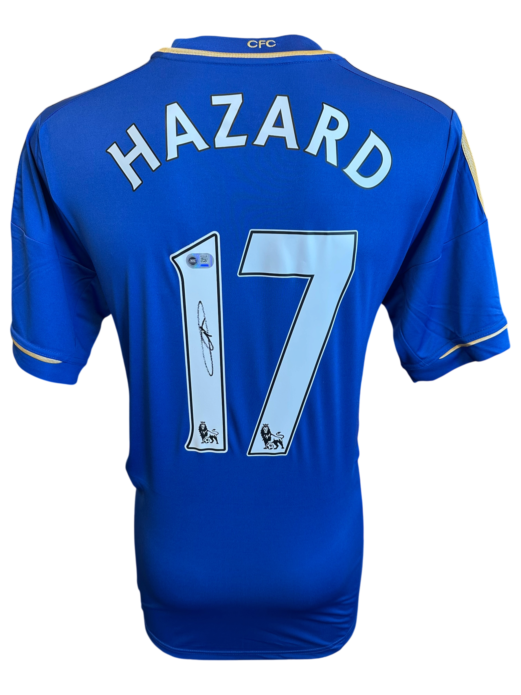 EDEN HAZARD SIGNED CHELSEA 2012/13 HOME SHIRT (ACG CERT AG135923)-1