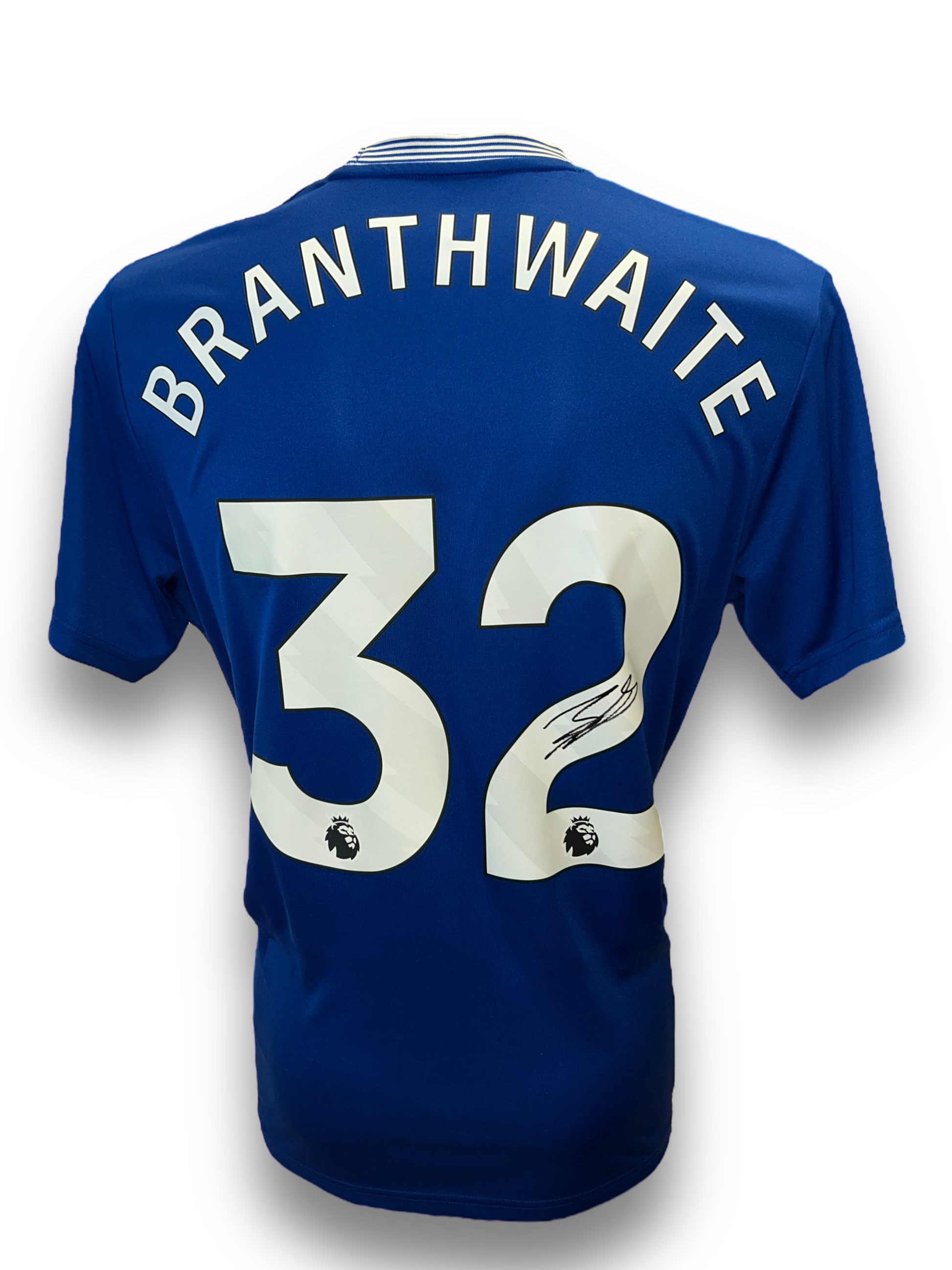 JARRAD BRANTHWAITE SIGNED EVERTON 2024/25 HOME SHIRT (AFTAL COA)-1