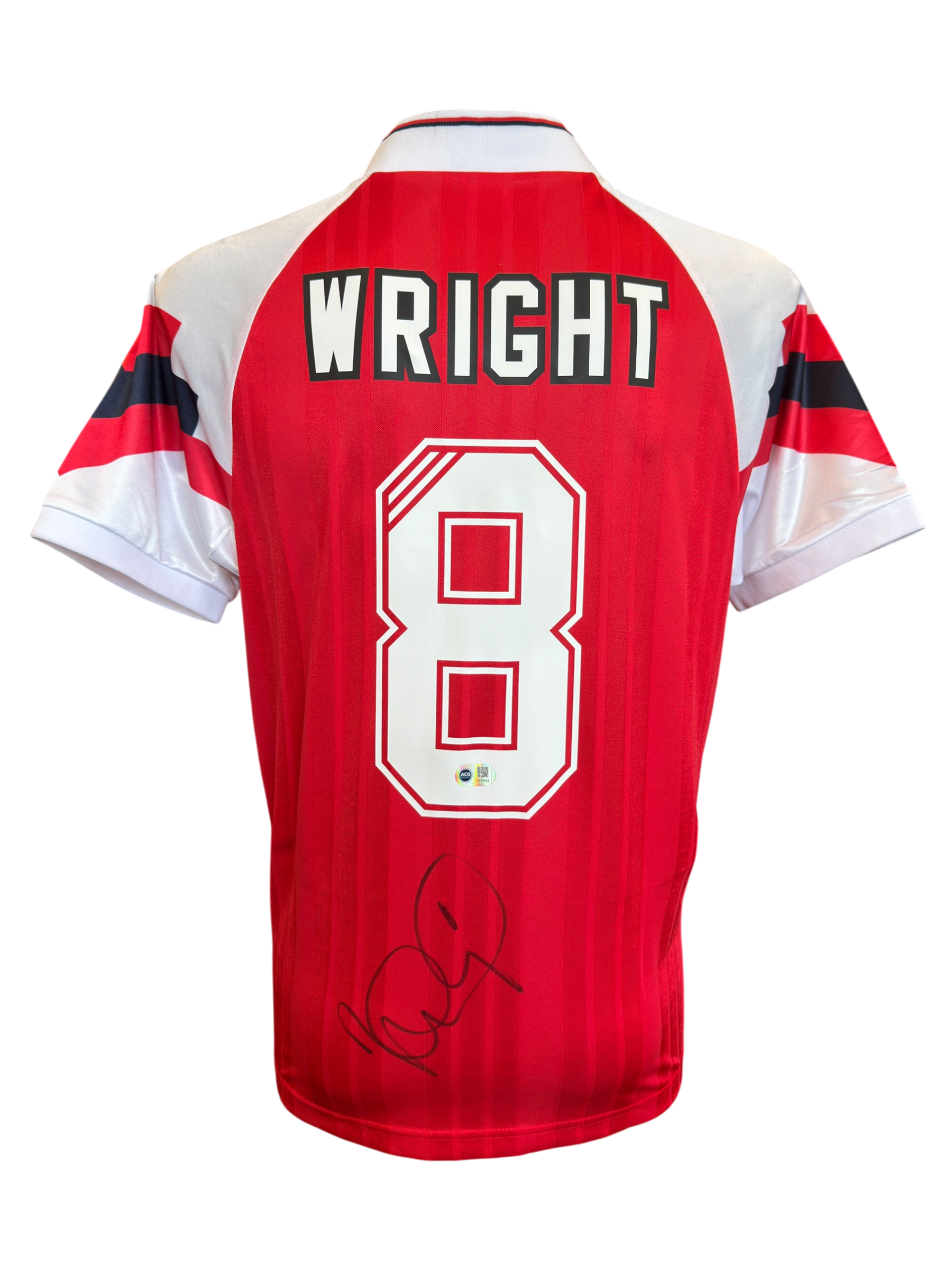 IAN WRIGHT SIGNED ARSENAL FC 1992/94 HOME SHIRT (ACG CERT AG19086)