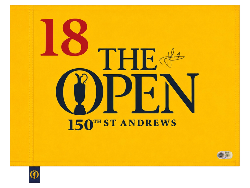 CAMERON SMITH SIGNED THE OPEN 150TH OPEN WINNER PIN FLAG (ACG CERT AG135933)-1