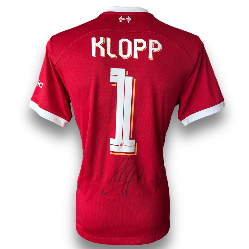 JURGEN KLOPP SIGNED LIVERPOOL FC 23/24 HOME SHIRT (AFTAL COA)-1