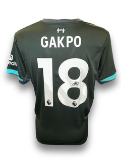 CODY GAKPO SIGNED 2024/25 LIVERPOOL FC THIRD SHIRT (AFTAL COA)-1