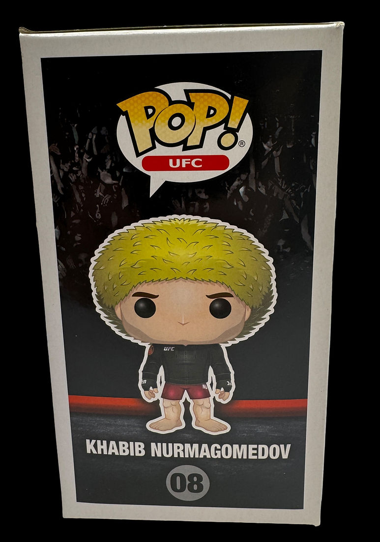 KHABIB NURMAGOMEDOV SIGNED UFC RARE FUNKO POP! #08 (AFTAL COA)
