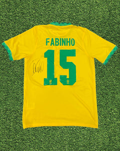 FABINHO SIGNED 2020/22 BRAZIL INTERNATIONAL HOME SHIRT (AFTAL COA)-1