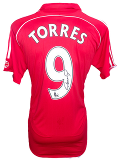 FERNANDO TORRES SIGNED LIVERPOOL 2006/08 HOME SHIRT (AFTAL COA)-1