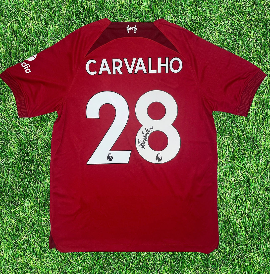 FABIO CARVALHO SIGNED LIVERPOOL FC 2022/23 HOME SHIRT (AFTAL COA)-1