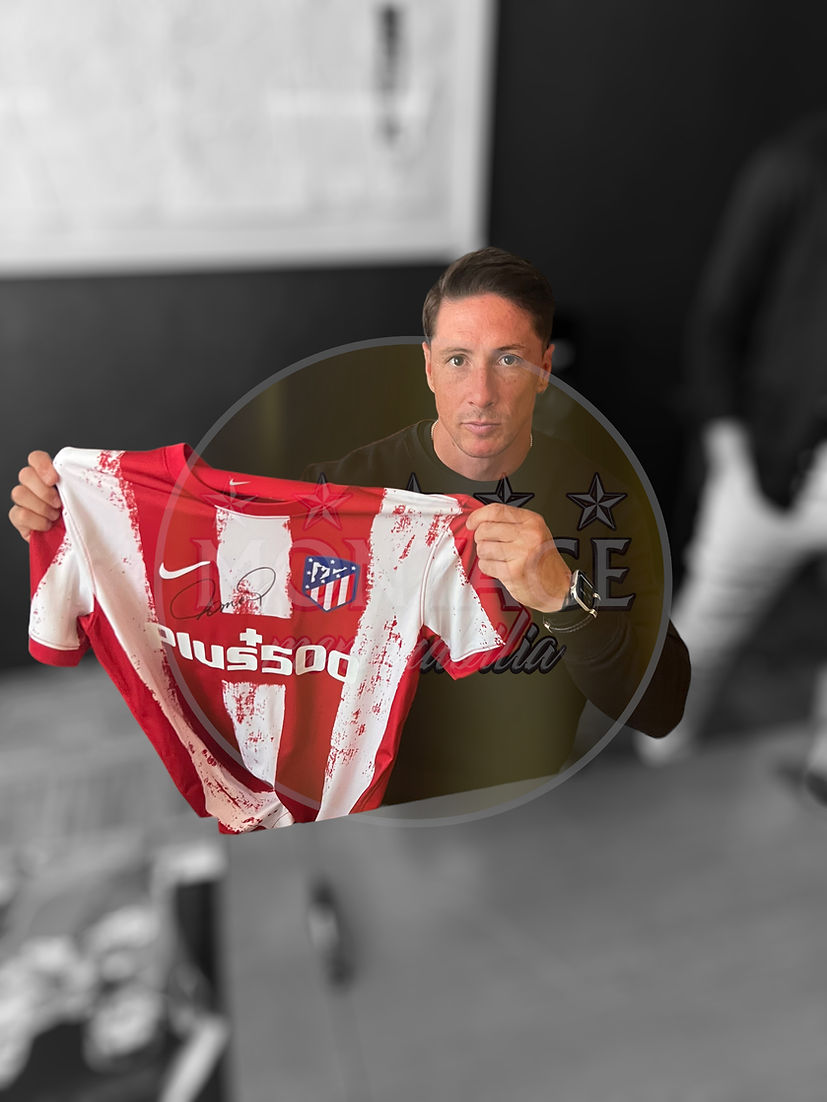 FERNANDO TORRES SIGNED ATLETICO MADRID HOME SHIRT TORRES 9 (AFTAL COA)