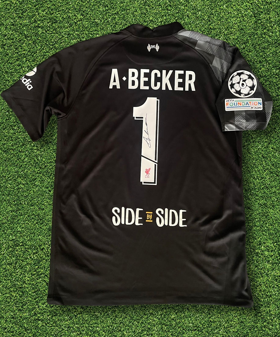 ALISSON BECKER SIGNED LIVERPOOL FC UCL EUROPEAN A. BECKER 1 SHIRT (AFTAL COA)-1