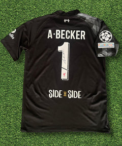 ALISSON BECKER SIGNED LIVERPOOL FC UCL EUROPEAN A. BECKER 1 SHIRT (AFTAL COA)-1